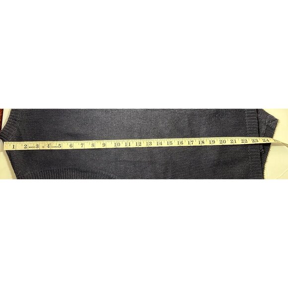 Vintage Floral Embroidered Sweater Vest Sz M Cottagecore Granny Ramie Blend - Picture 6 of 9